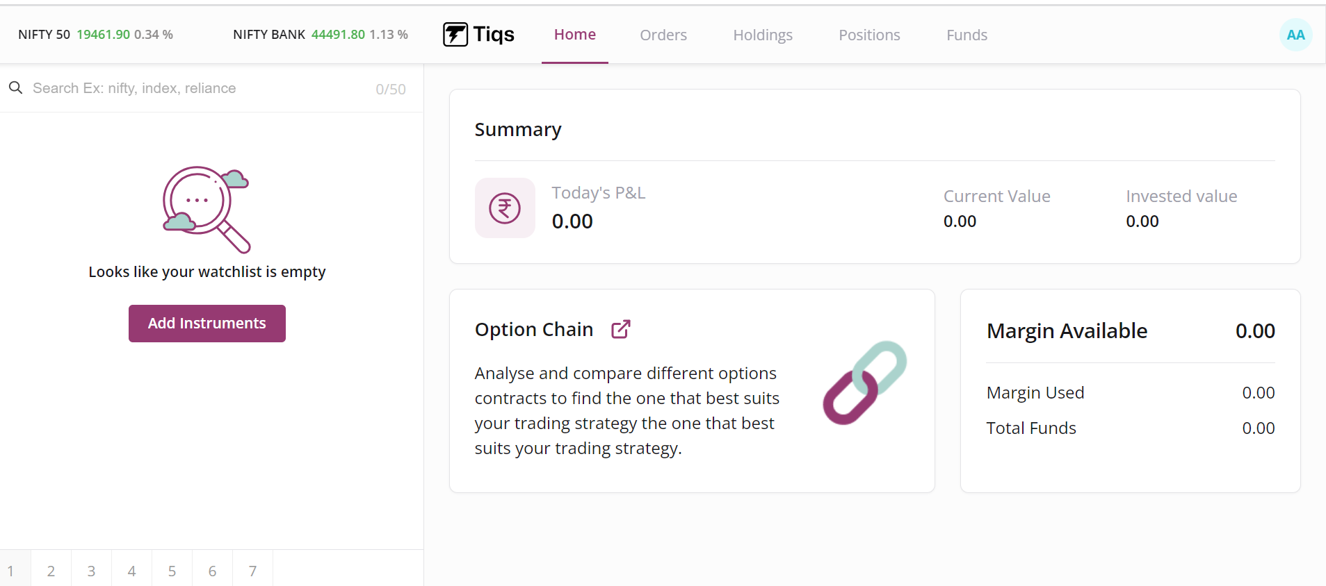 Tiqs Dashboard