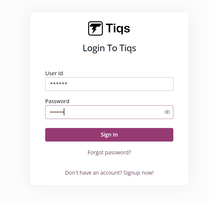 Tiqs Login